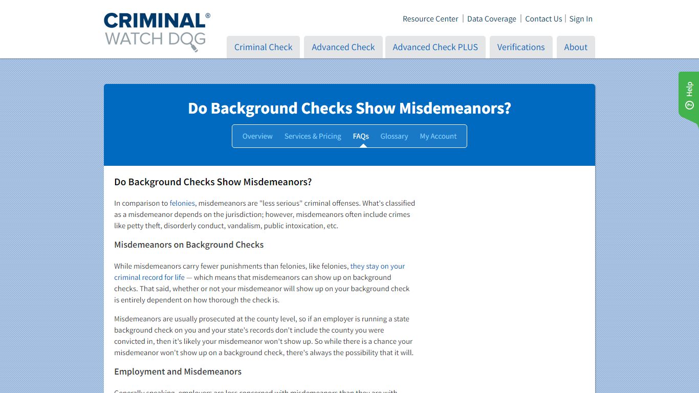 Do Misdemeanors Show Up On Background Checks? - CriminalWatchDog